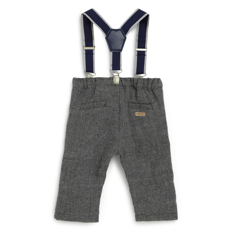 Boys Medium Grey Solid Long Trouser image number 1
